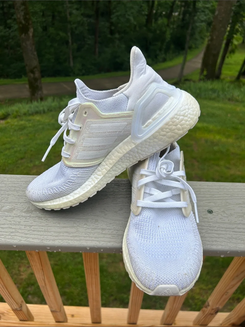 adidas UltraBoost 20 'White Iridescent' men’s size 8